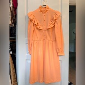 Vintage 50’s Handmade Peach Dress with Original Belt